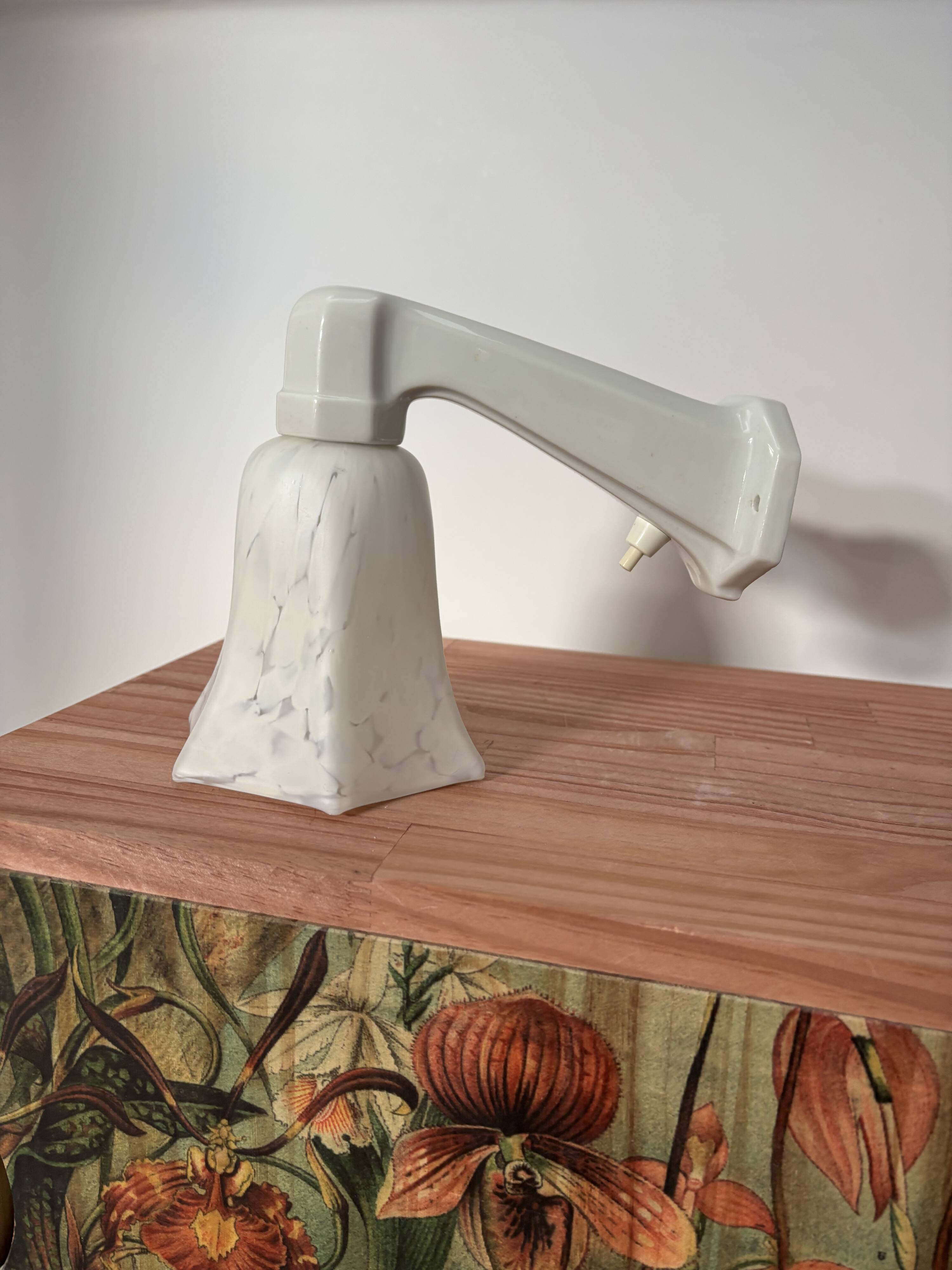 White porcelain wall lamp