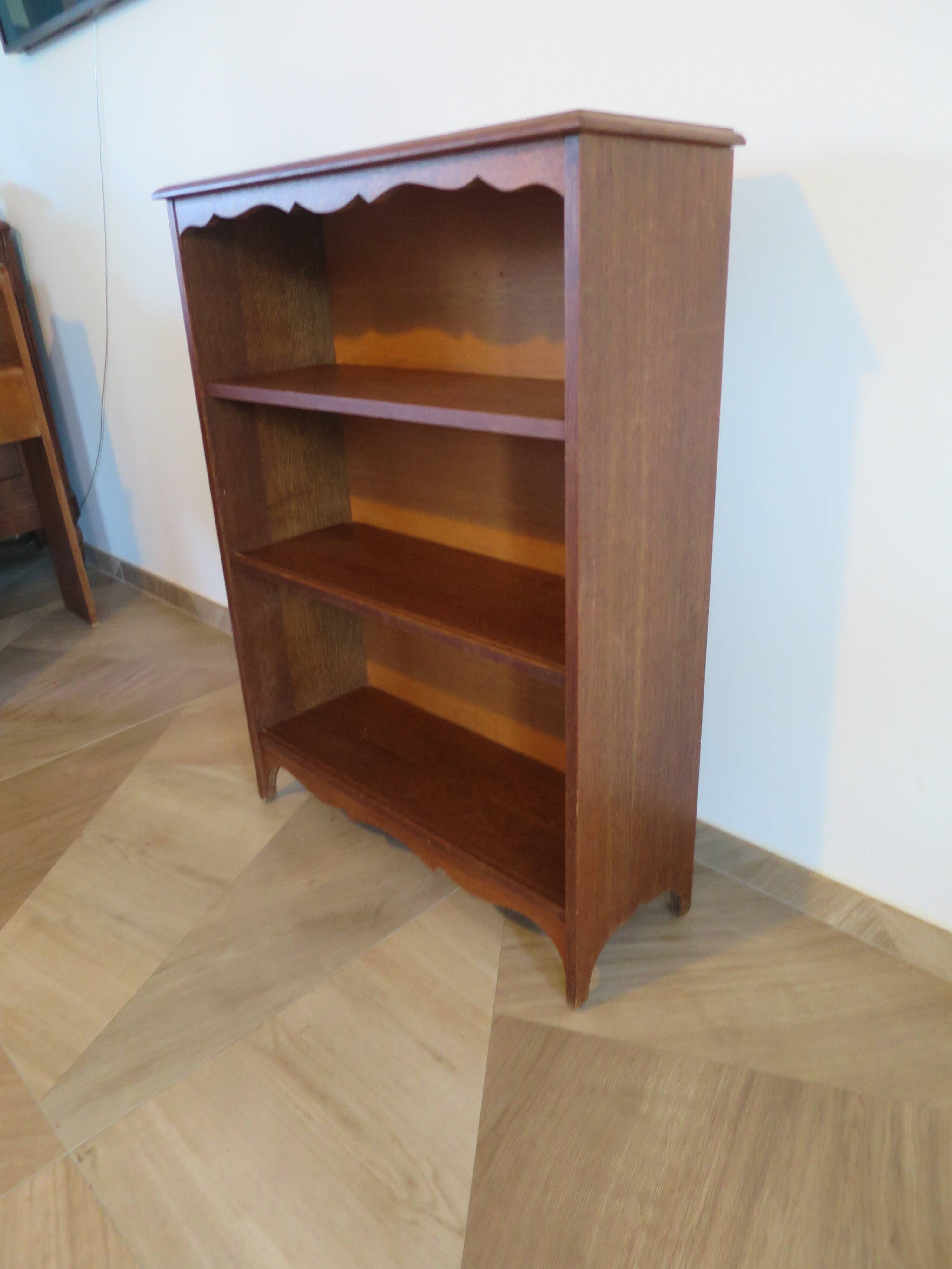 Set of 2 bibus 3 levels - oak color - bookcase shelves