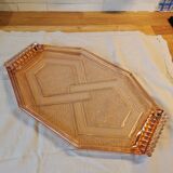 Plat en verre moulé rose