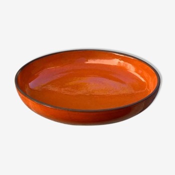 Plat orange en céramique