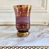 Vase Art deco decoration bayadère gold