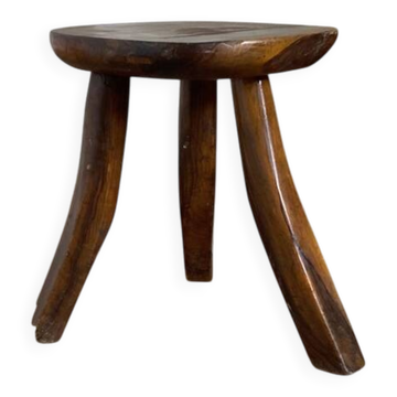 Tabouret tripode brutaliste