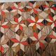 Handmade antique American Hooked geometric rug 4.8' x 7.7' (146cm x 234cm) 1900s - 1B654