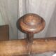 Coat rack 3 patères, wooden - Vintage bamboo shape