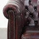 Cow leather Chesterfield club armchair in classic English style