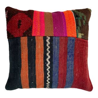 Vintage turkish kilim cushion cover 40 x 40 cm