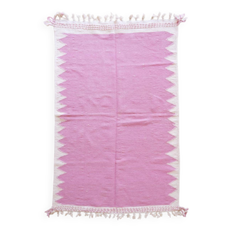 Pink Kilim Rug - 233 x 138 cm