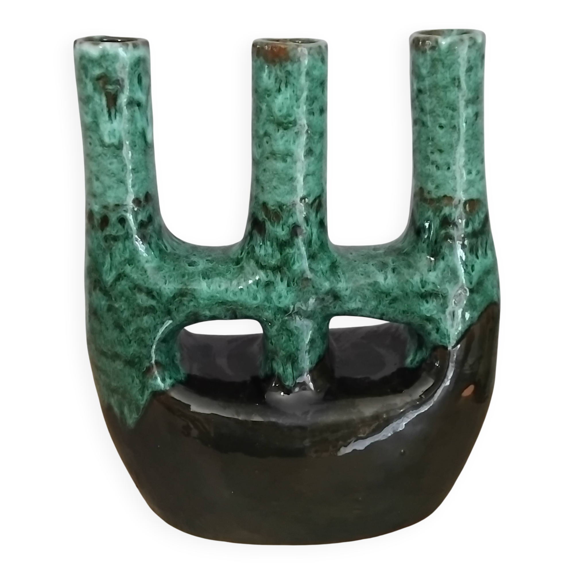 Candle holder from Tamegroute Morocco Marrakech vintage ceramic design