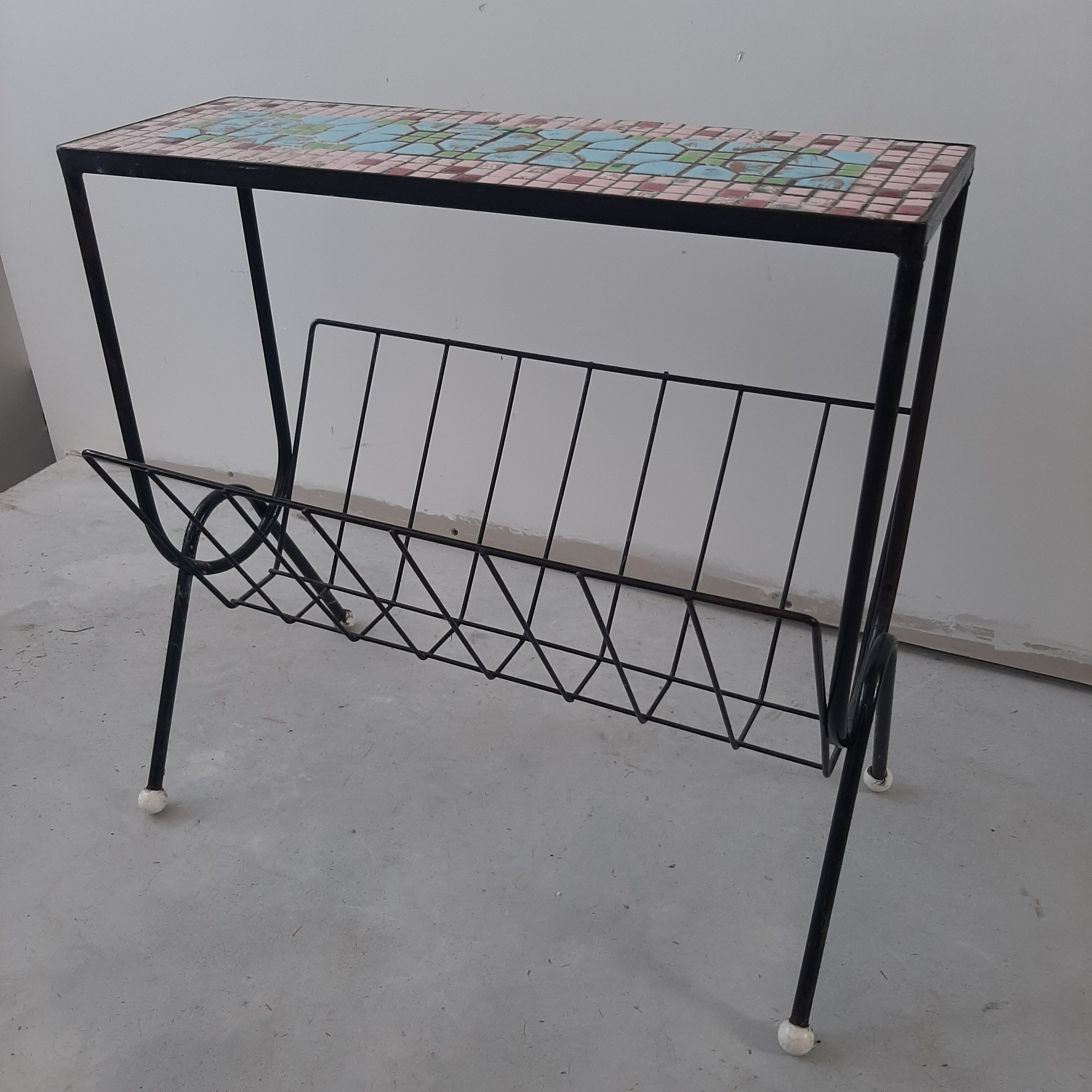 Vintage metal and mosaic magazine door