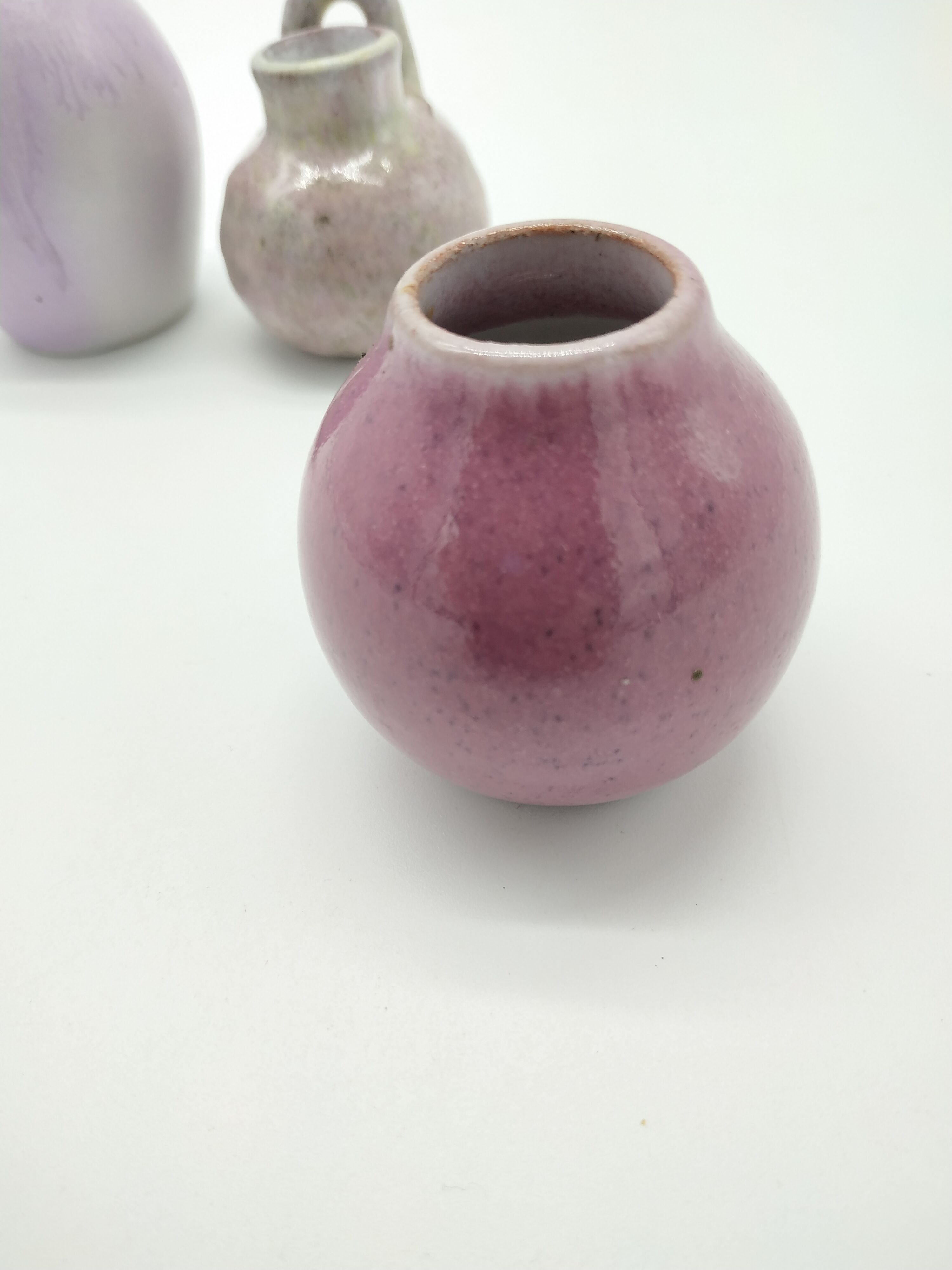 Set of 3 Scandinavian miniature ceramic vases