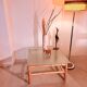 Vintage bamboo coffee table with glass top, 1970s, Brazil