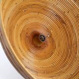Italian 1970s bamboo ceiling pendant lamp | Ø 72 cm | Vivai del Sud