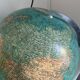 Vintage 1960 terrestrial globe JRO Verlag wood PVC world map - 43 cm
