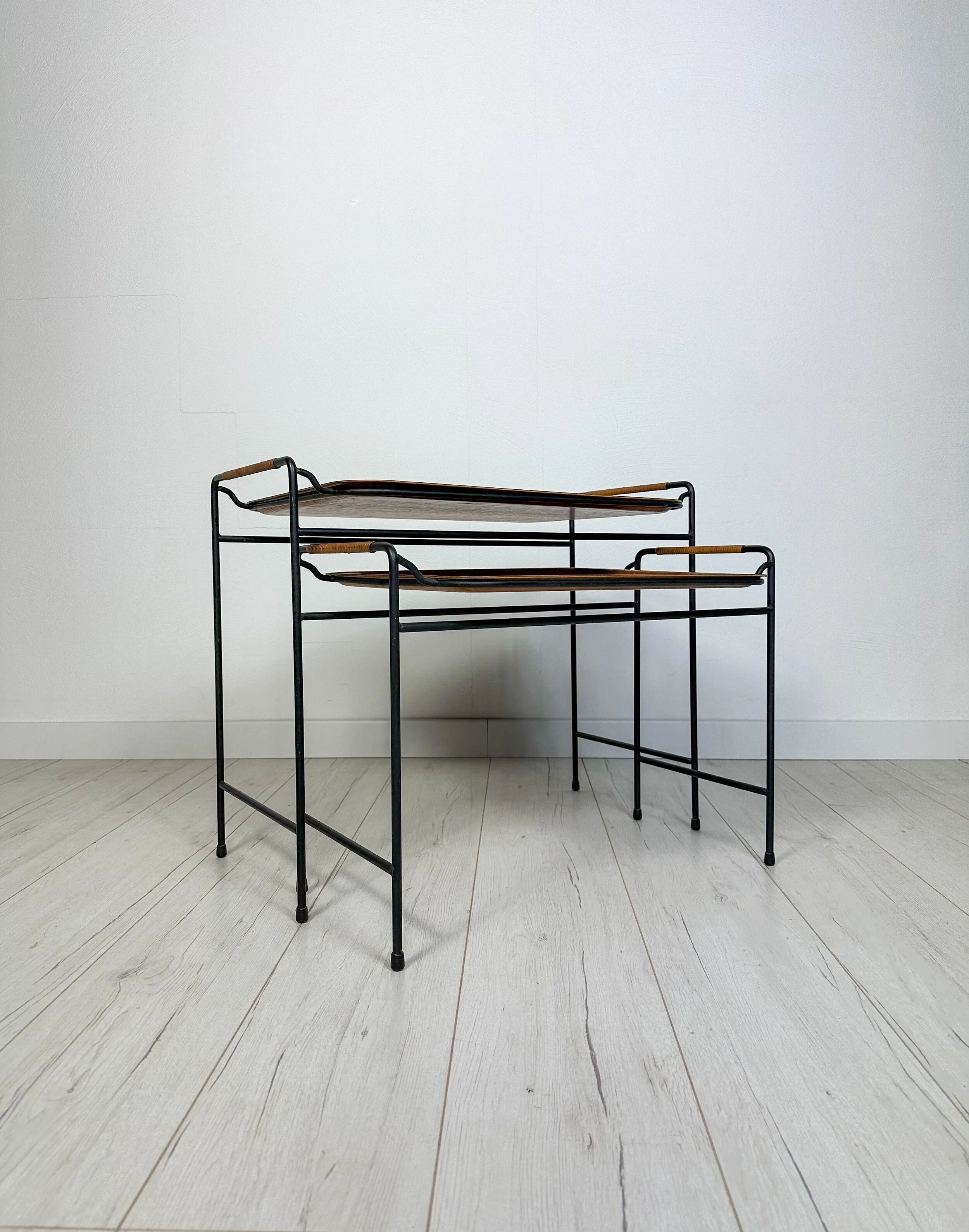 1960s Vintage Danish Teak Nesting Tables by Silva