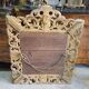 Miroir en bois dore a coquille