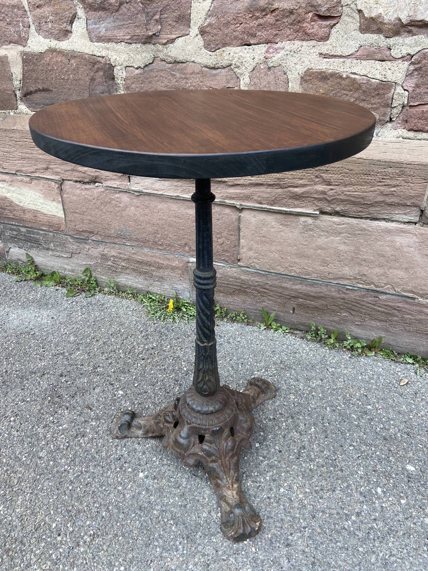 Metal terrace pedestal table garden bistro art deco paris, 60s
