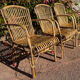 Set of 3 rattan armchairs from the 1970s France
