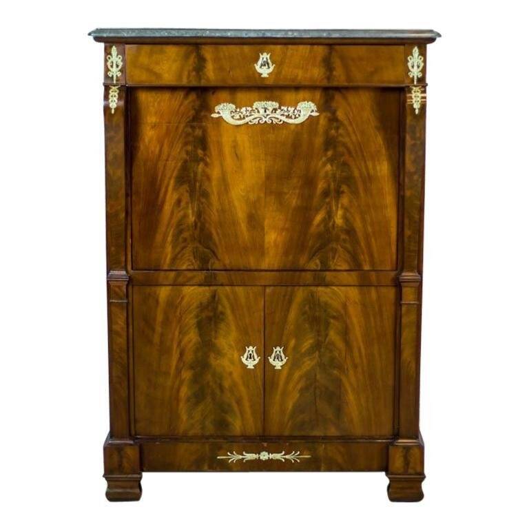 Secrétaire d'époque en acajou plaqué