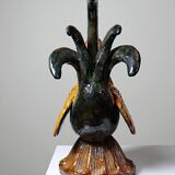 Petit coq décoratif en céramique émaillé artisanale art populaire