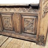 Church bench wooden chest 18th