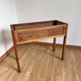 Wood and cane planter