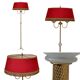 Vintage brass floor lamp in scale and opaline 1950