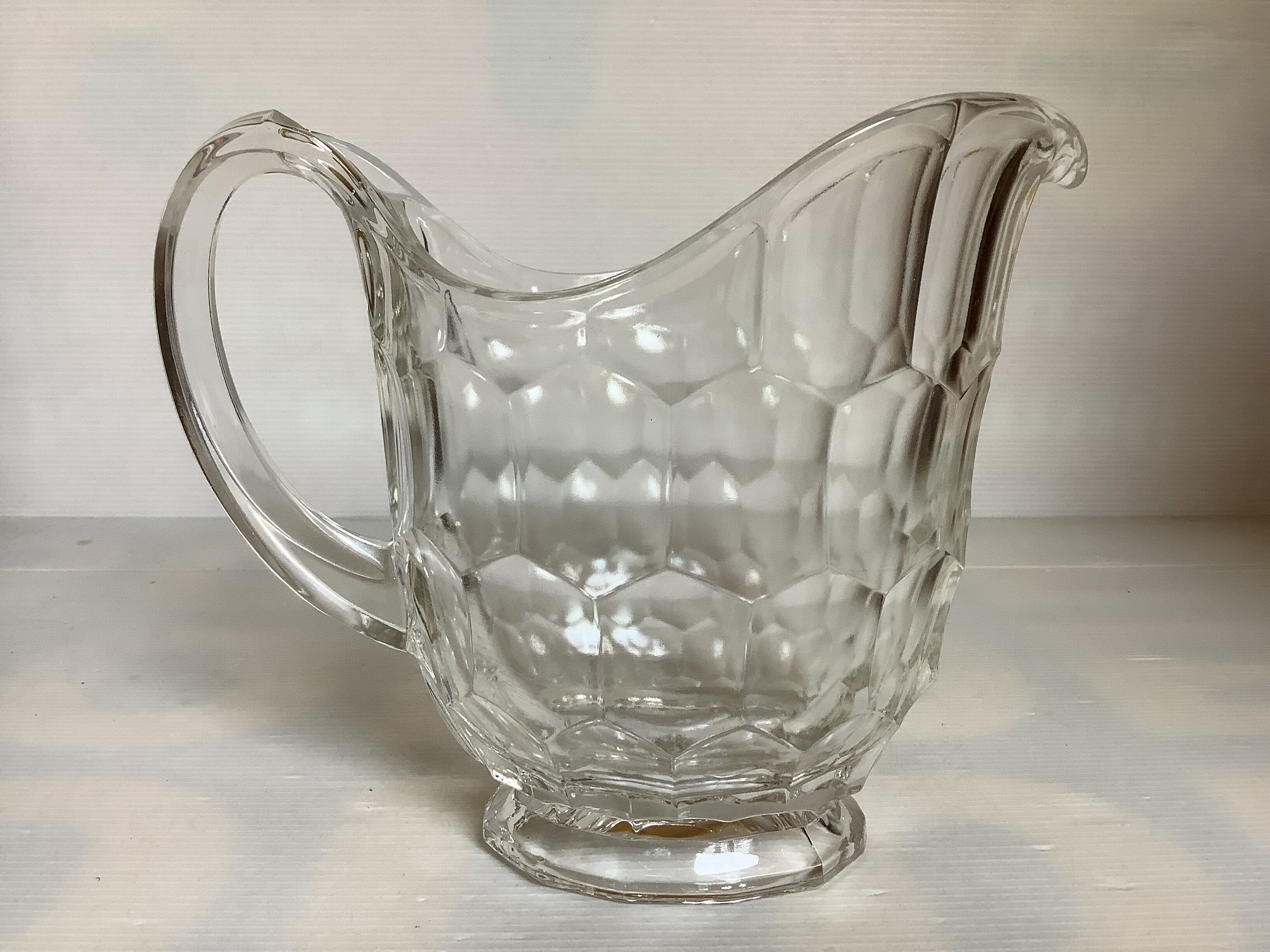 Large oval glass jug