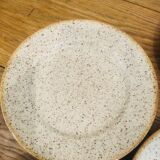 assiettes à dessert Tulowice Poland vintage grès moucheté