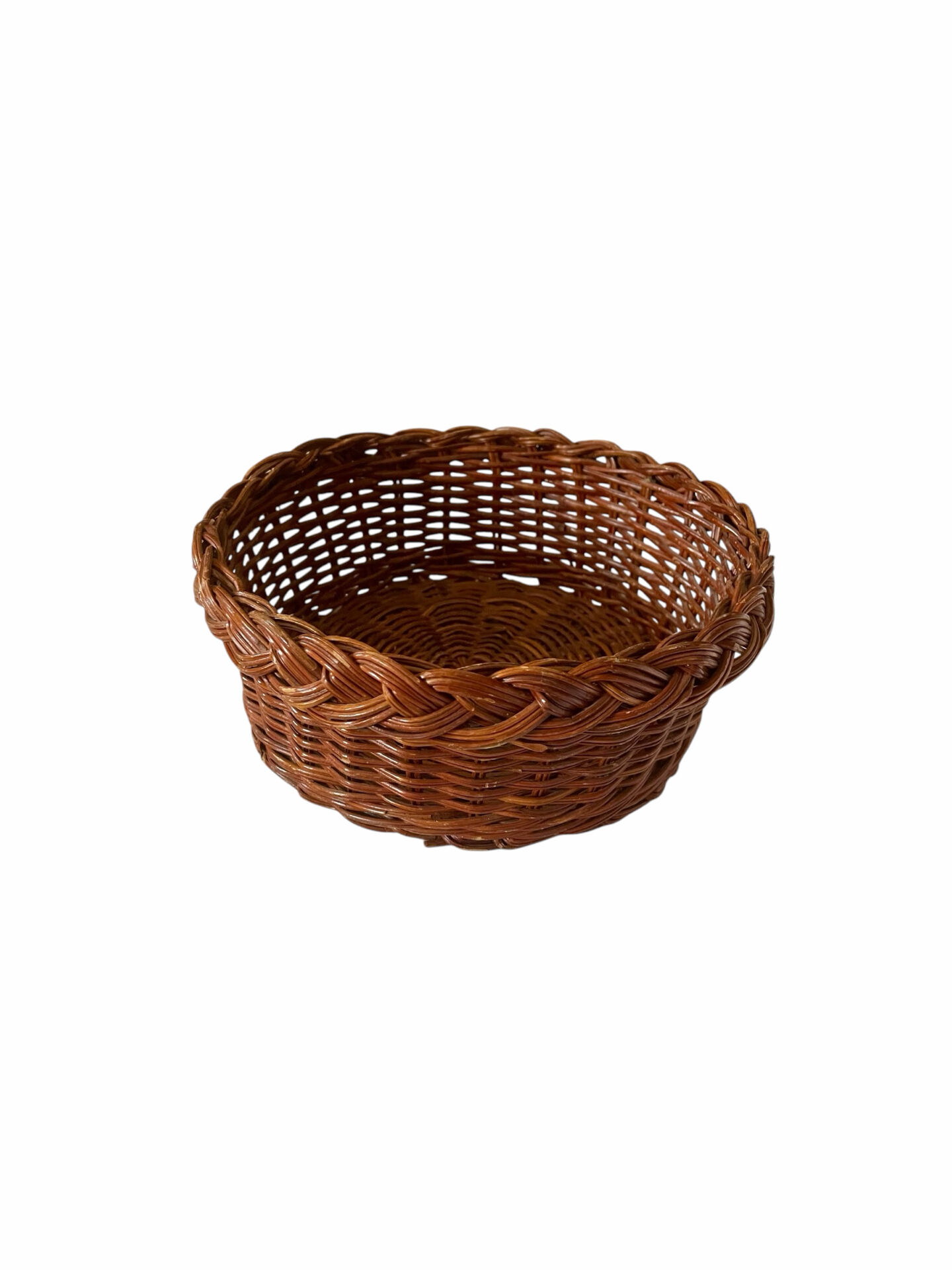 Panière rustique vintage en rotin tressé