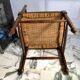Chaise d’angle Art déco en bois et rotin, 1930