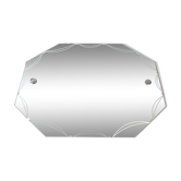 Serious beveled octagonal mirror 51x39cm