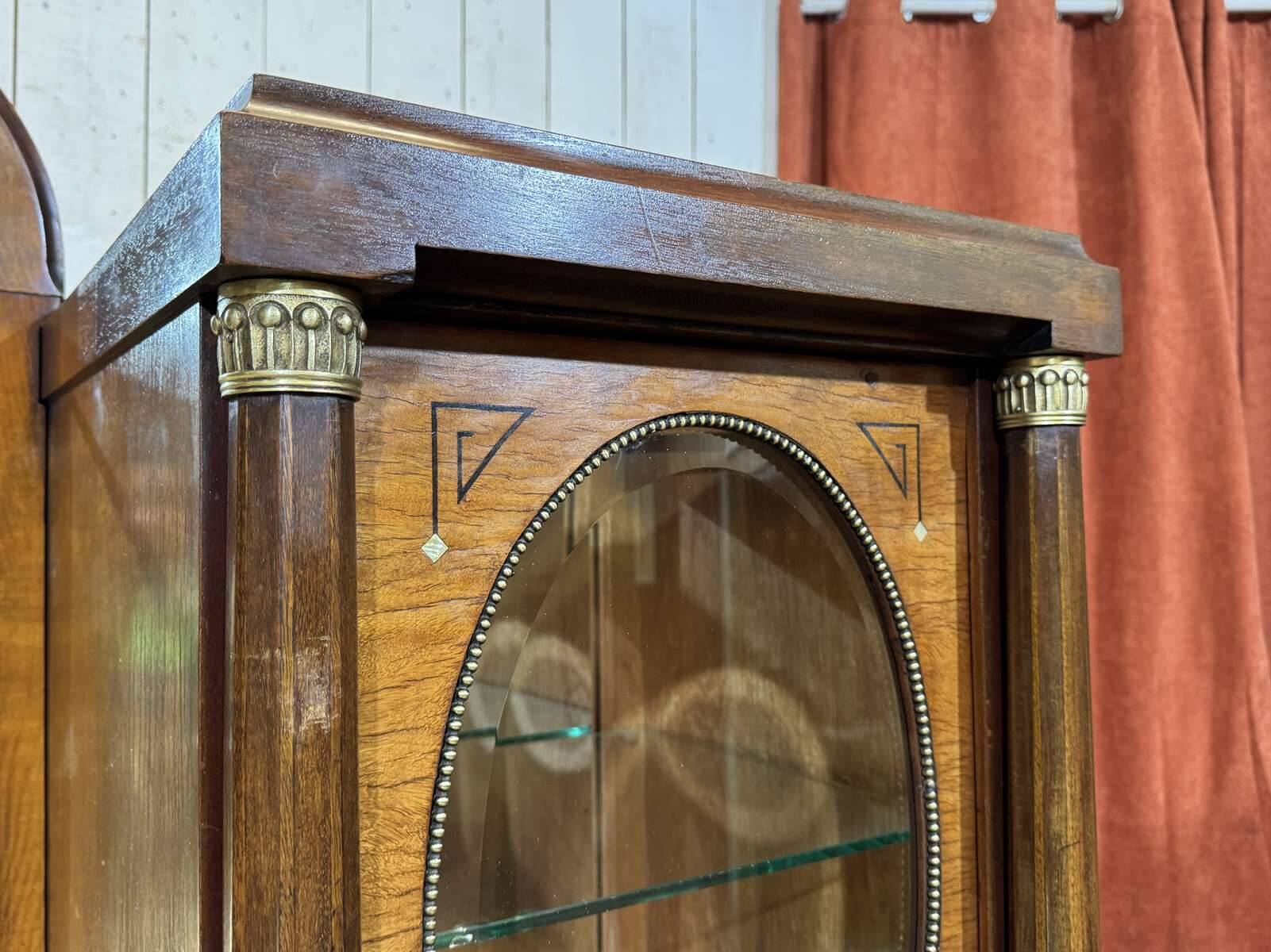 Art Deco buffet in mahogany, oak, and marble top.