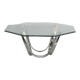 Glass and chrome coffee table by Roger Spunger for Dunbar, 1960s, USA