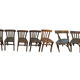 Lot de 10 chaises de bistrot luterma bois