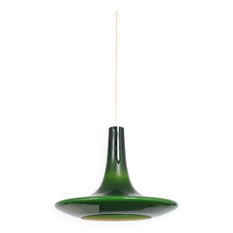 Lampe suspendue en verre des années 1970 par Peill & Putzler, Allemagne