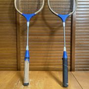 Pair of Vintage Wooden Badminton Rackets