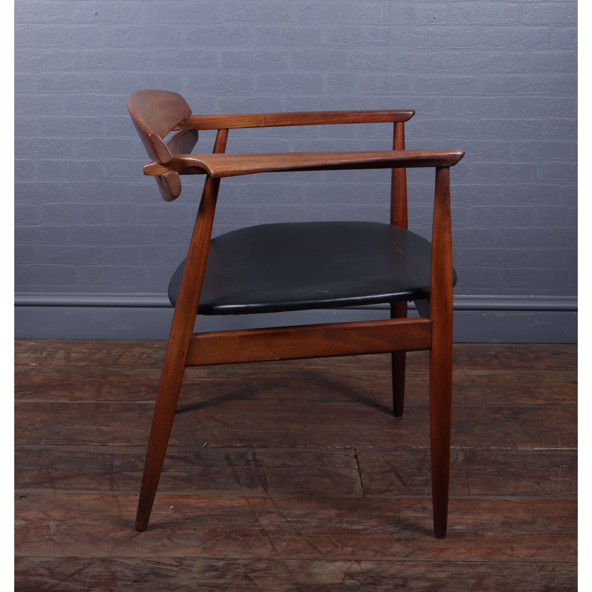 Mid century danish teak desk chair c1960