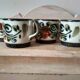 Set of 4 tea or coffee cups, Boch ceramic, Argenteuil series from the 60s