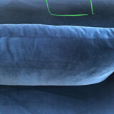 Caravan king blue velvet sofa - dedar fabric