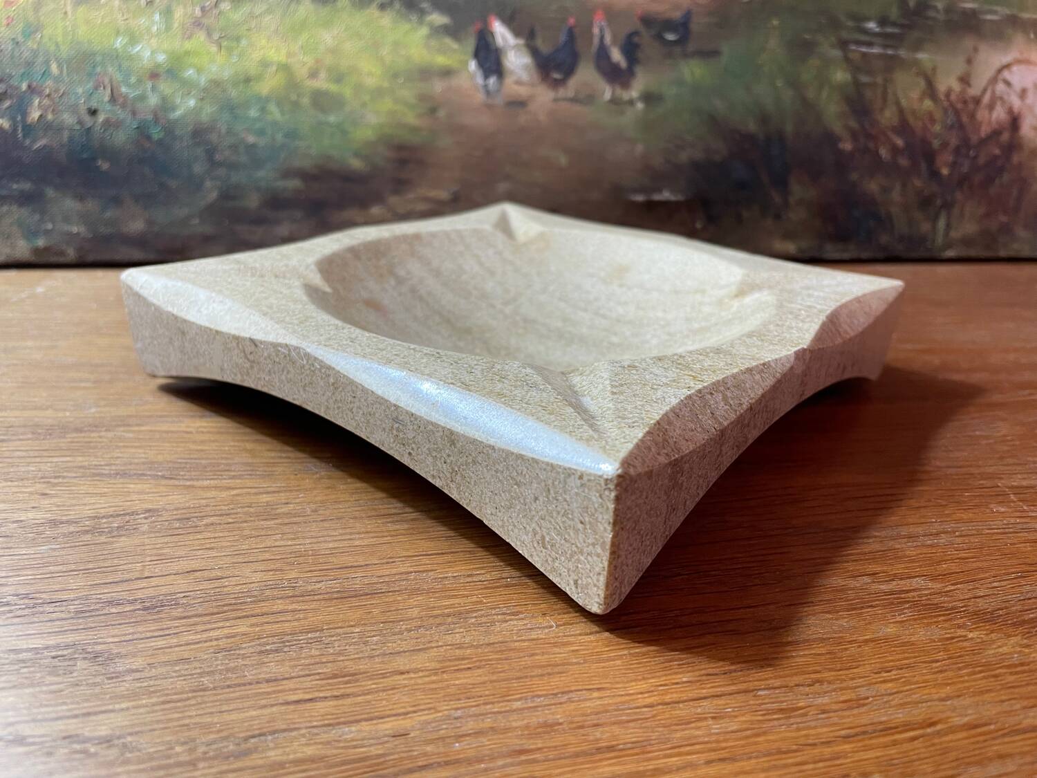 Polished bolster ashtray