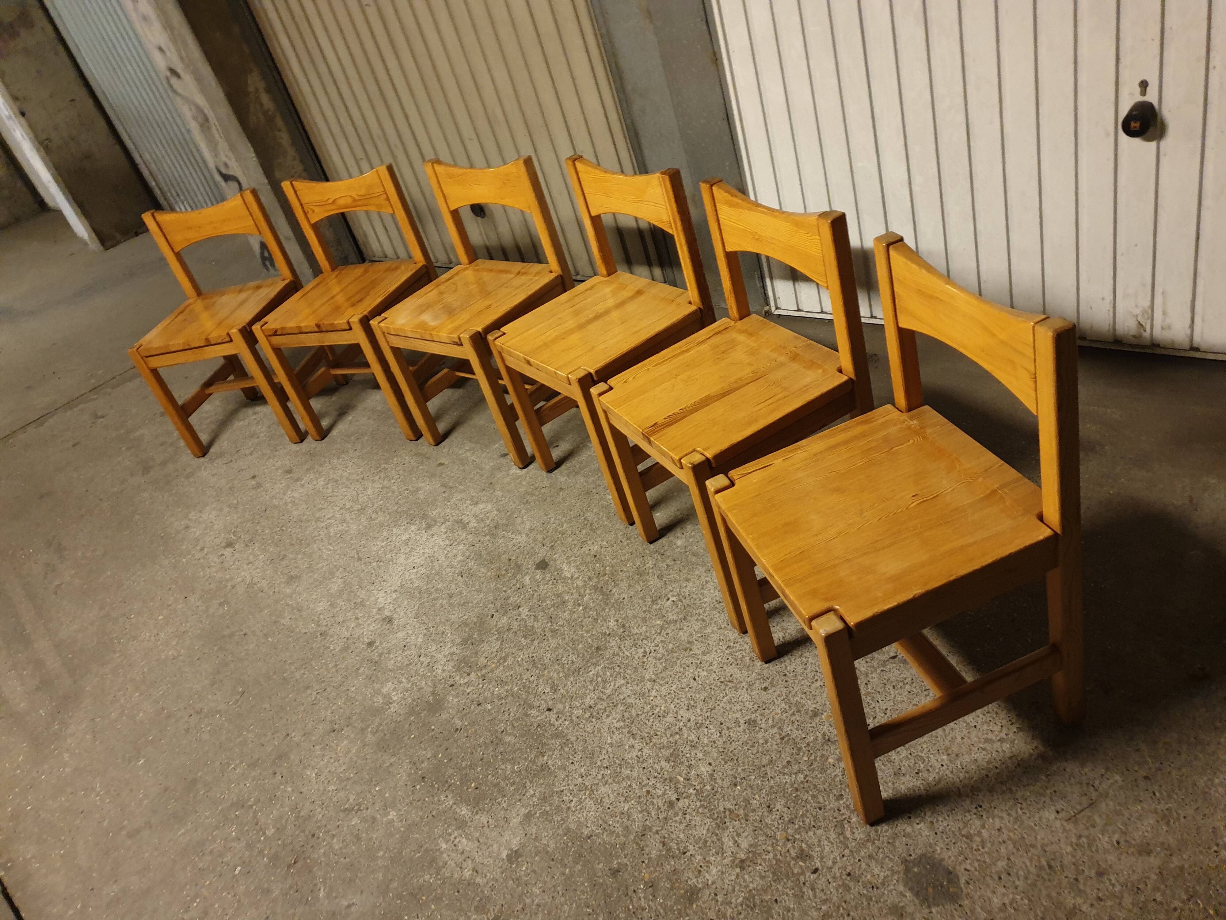 Set of 6 Hongisto Tapiovaara chairs 1960