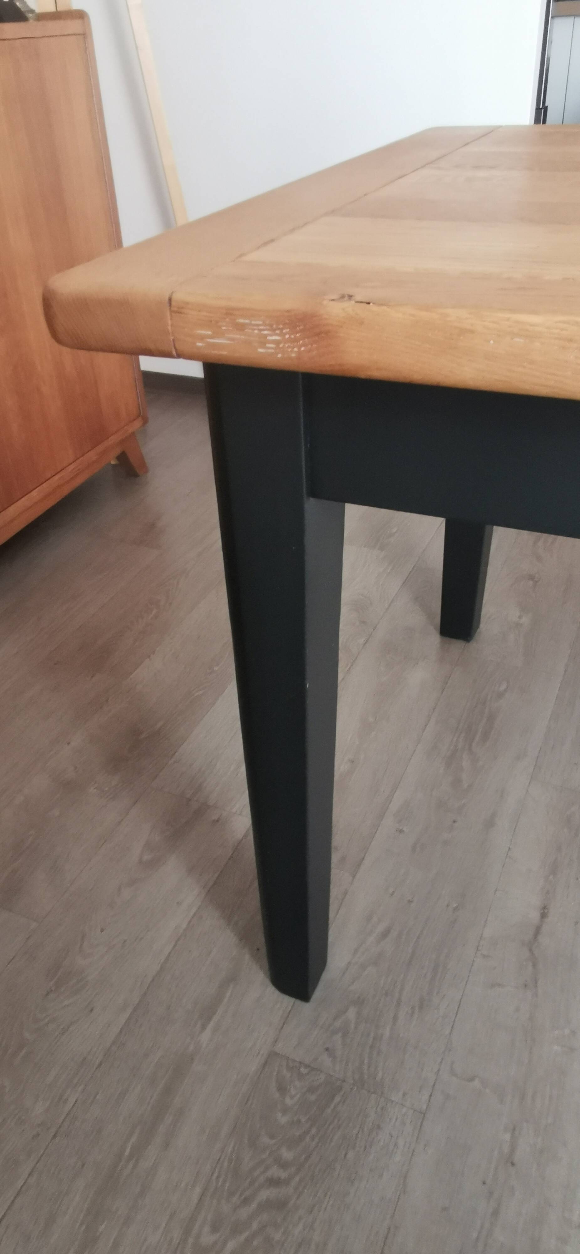 Solid oak farm table