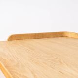 Bureau postmoderne, table à écrire par Bohumil Landsman, placage de chêne, années 1970