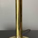 Italian midcentury pencil reed rattan brass Fungo mushroom table lamp 1970s