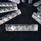Set of 11 Hungarian Crystal knife rests, triangular shape