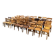 Lot of 50 mismatched bistro chairs french Restaurant THonet curved wood