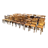 Lot of 50 mismatched bistro chairs french Restaurant THonet curved wood