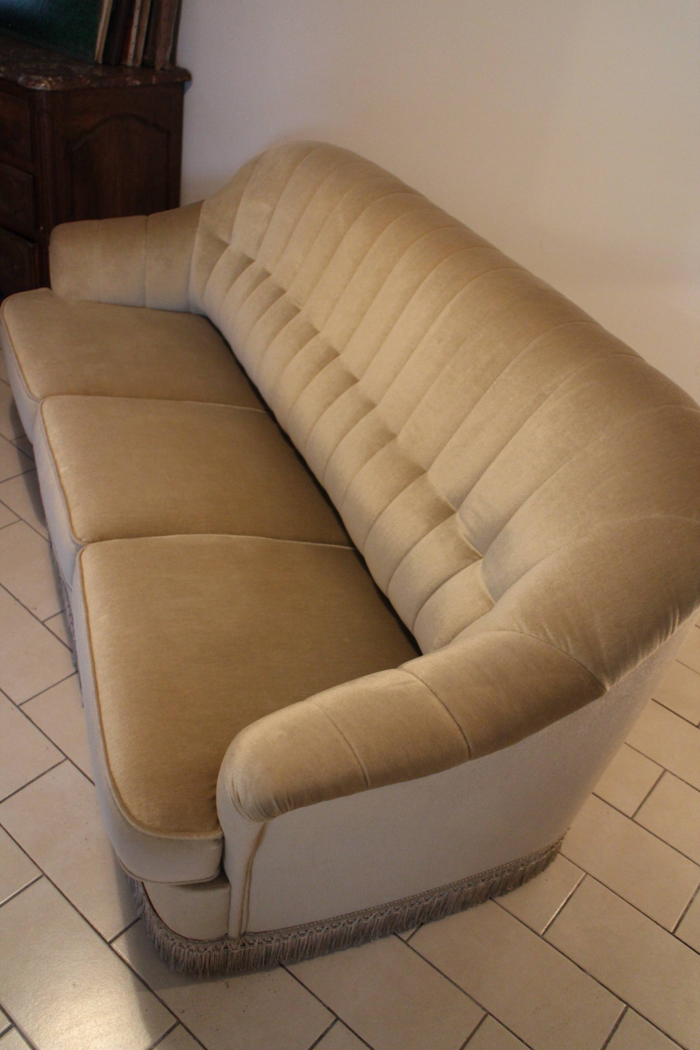 canapé convertible Himolla vintage en velours