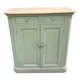 Buffet d’office sur plinthe en chêne gris mastic