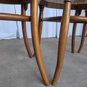 Set of 4 Mid-century Bentwood Cane Dining Chair, Thonet Style, 1970s Yugosl